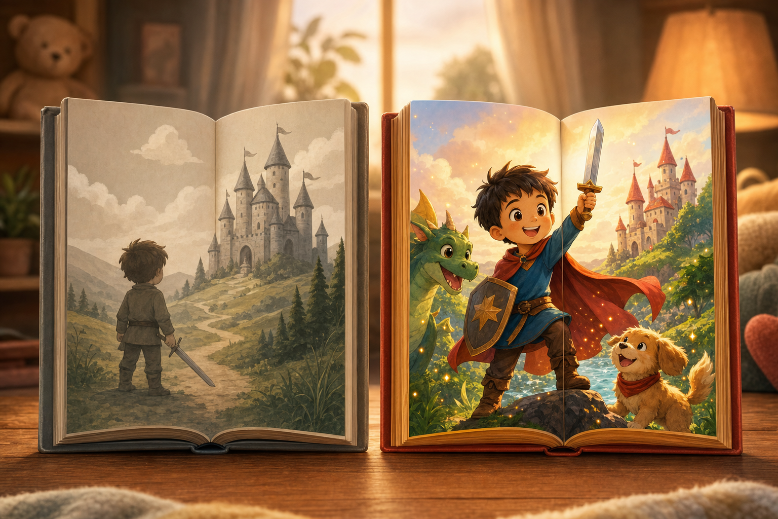 Personalisiertes Buch vs. Standard-Kinderbuch im Vergleich