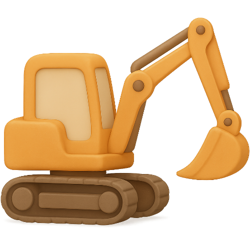 Persönliches Kinderbuch über Baumaschinen-Abenteuer