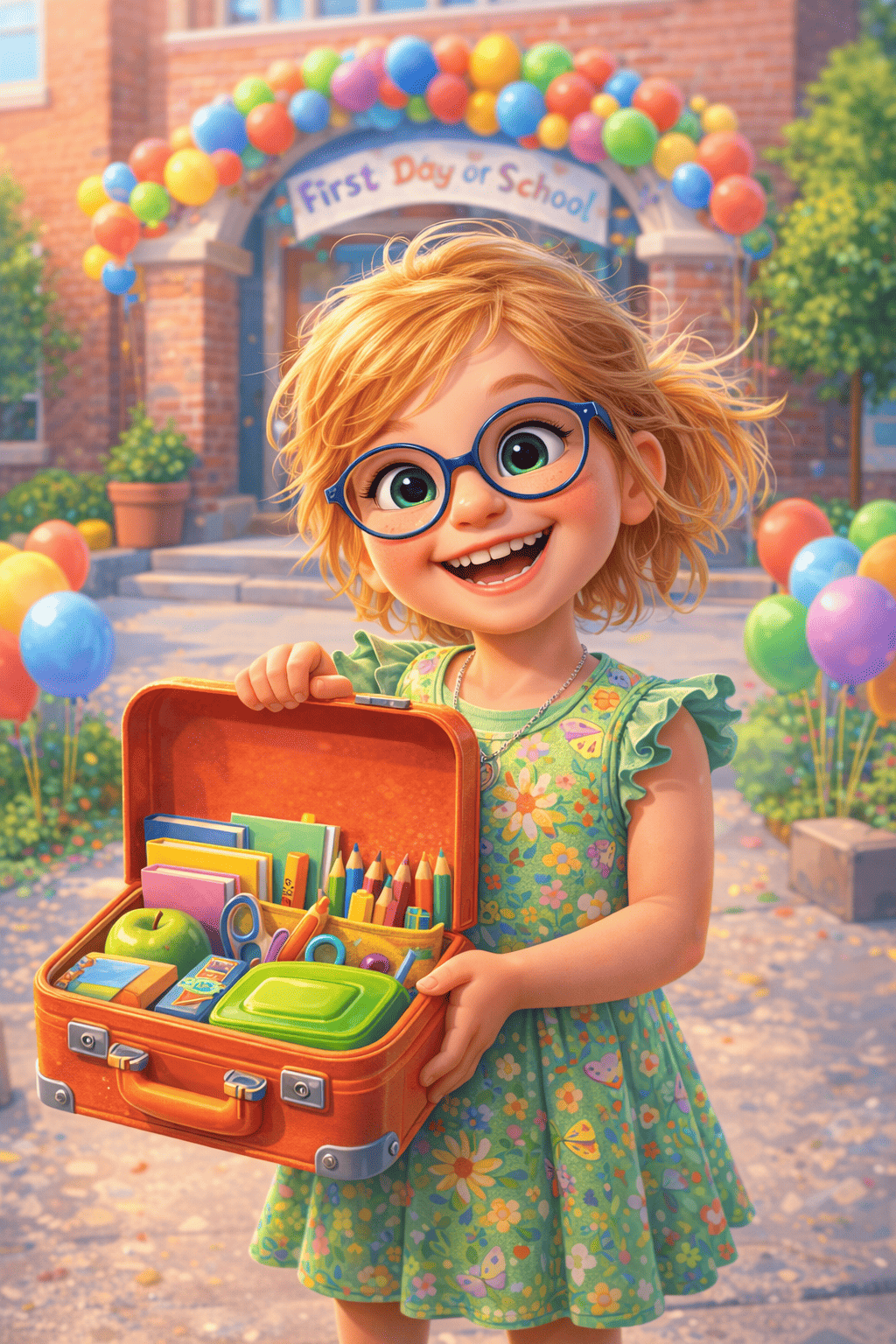 Der erste schultag reisekoffer