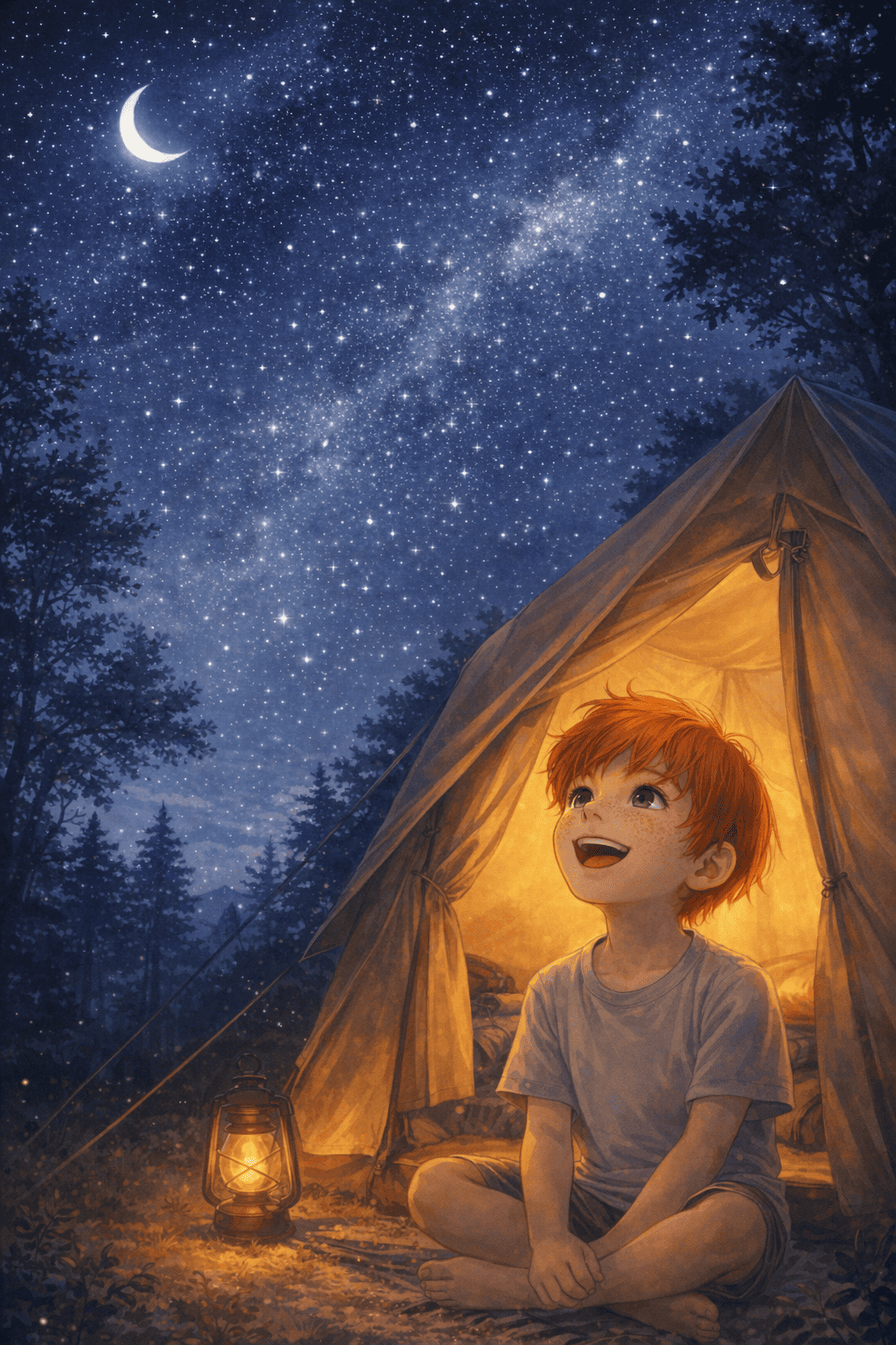 Zelt unter dem sternenhimmel