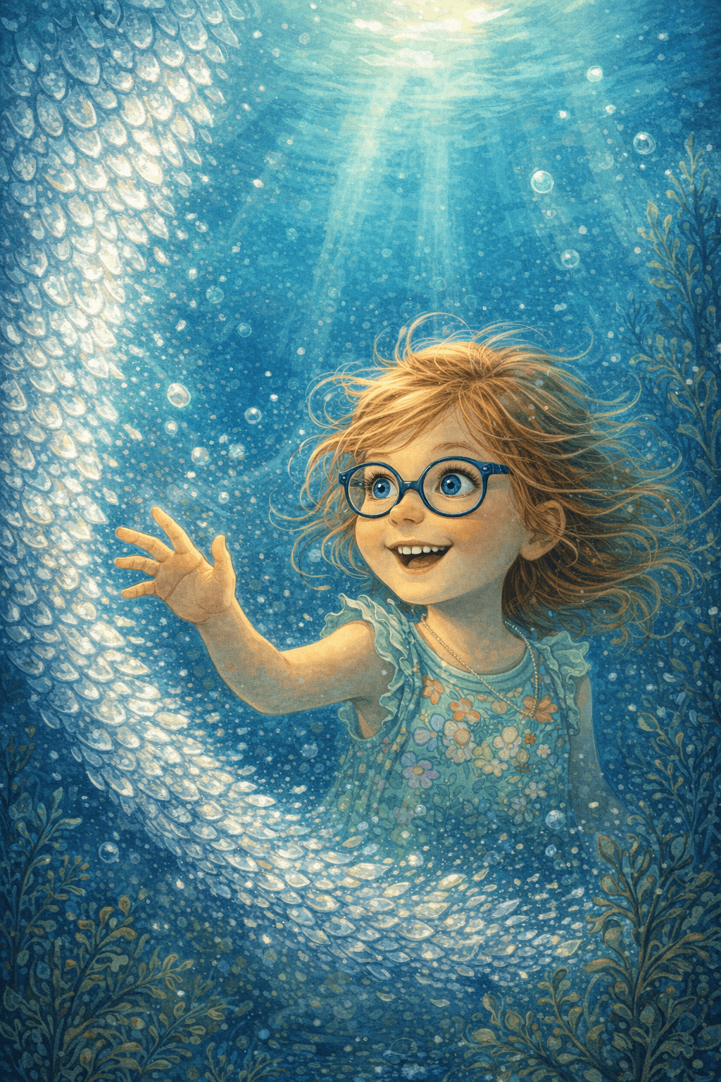 Die silbernen schuppen der tiefe