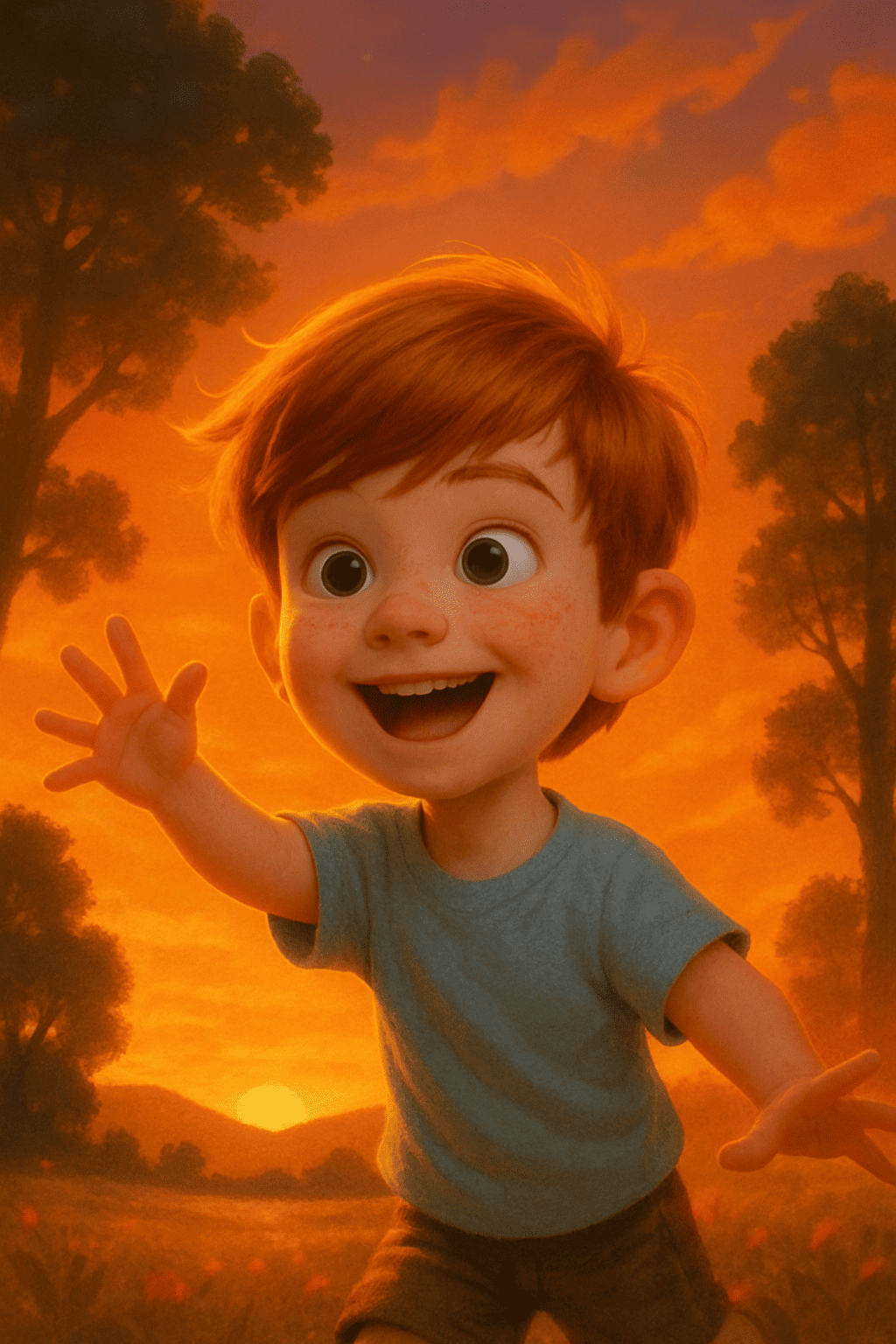 Unter feurigen sonnenuntergängen