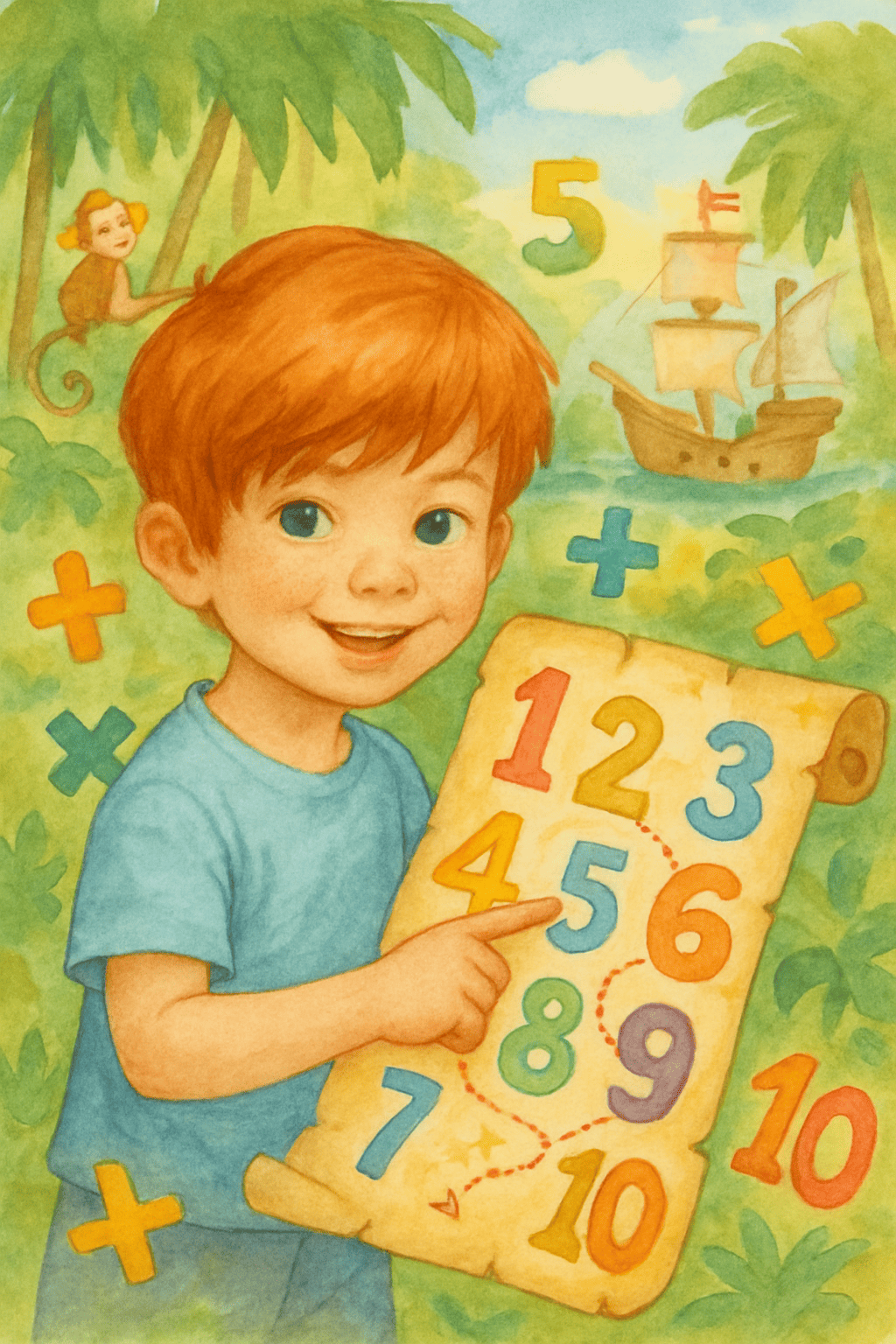 Illustration für Zähle mit   abenteuer mit zahlen