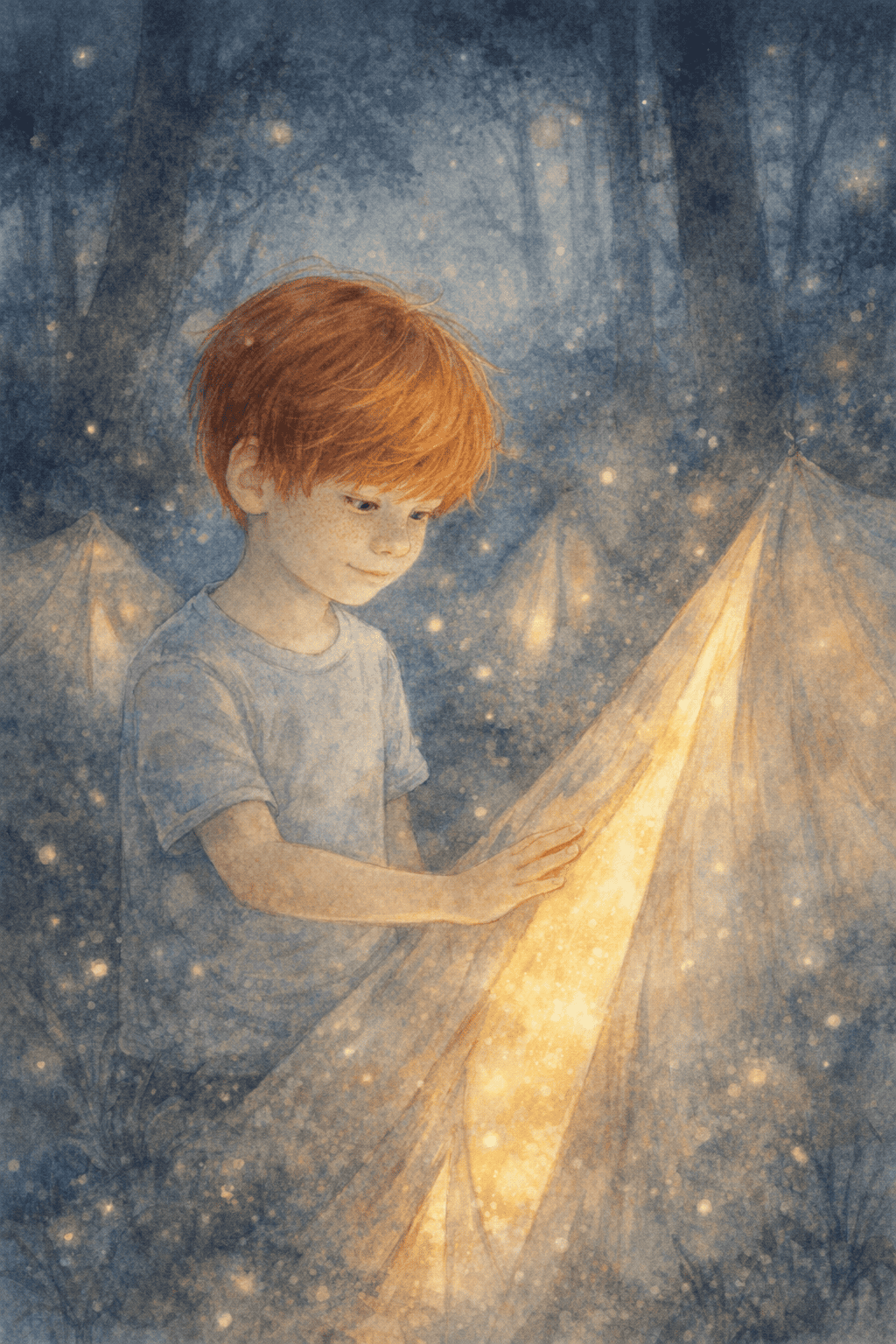 Zeltflüsterer im dunkeln